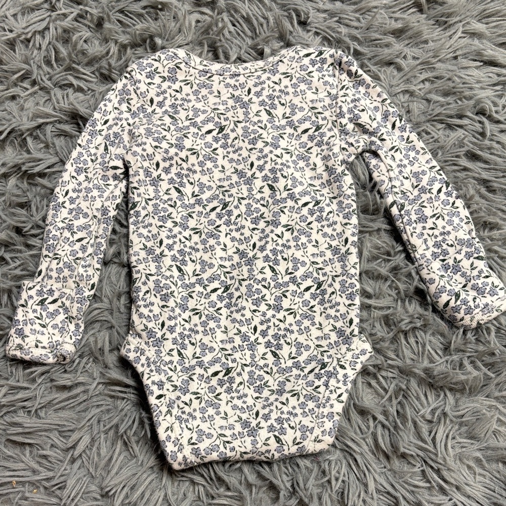 Dark Green Corduroy Pinafore Dress with Floral Onesie - Picture 9 of 16